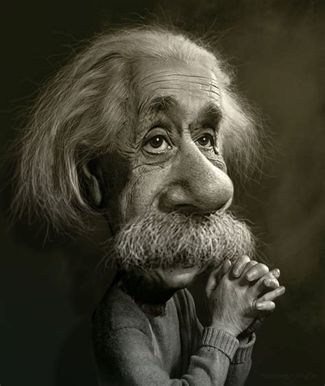 Rodney Pike Humorous Illustrator Albert Einstein Caricature Study