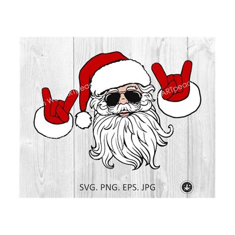 Santa Sunglasses Svgpngcool Santa Svgsanta Svgsanta Head Inspire