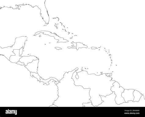 Mapa De Centro America Con Paises Im Genes De Stock En Blanco Y Negro