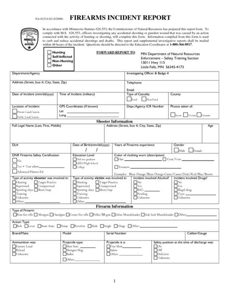 Police Incident Report Template Word Example Incident Report Form