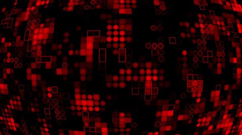 Appearing And Disappearing 2d Red Circles And Squares Digital Curve