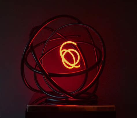 Bubble matrix by katrina beattie. Mark Beattie - Red neon Orb sculpture, copper, mirror ...