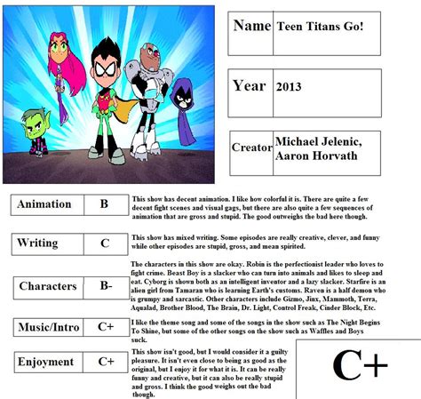 Teen Titans Go Report Card By Mlp Vs Capcom On Deviantart