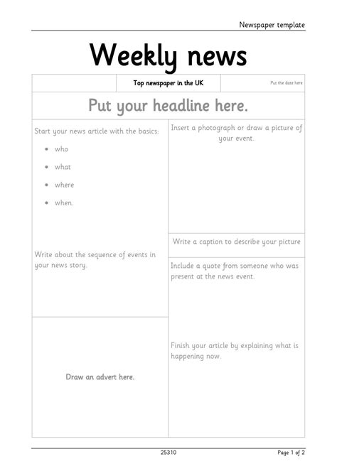 A newspaper is a periodical publication containing written information about current events and is often typed in black ink with a white or gray background. Newspaper Template For Microsoft Word. | Newspaper template, Report writing template, Science ...