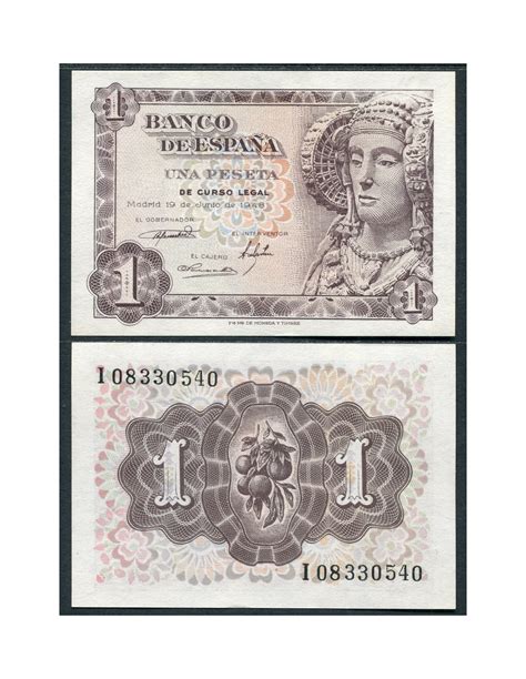 España 1948 Billetes Estado Español Nº 00443 SC UNC 1 peseta 1948