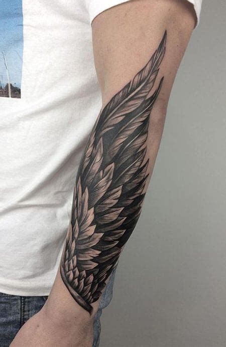 Male Guardian Angel Sleeve Tattoos