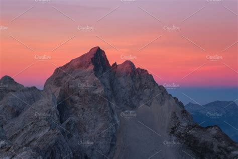 Pink Sunrise In The Mountains Featuring Alps Autumn And Background