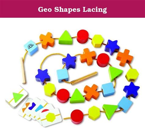 Geo Shapes Lacing Wed 3109 Features Learn Geometric Shapes And Play