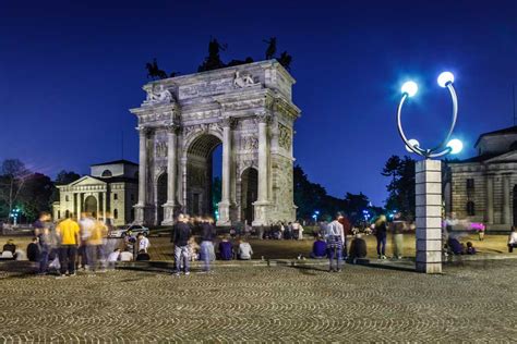 Arco Della Pace Milano Bel Monumento Piazza Sempione Vicino Al Parco