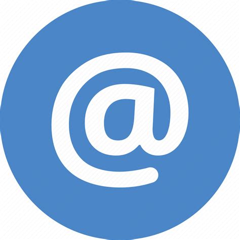 At Circle Electronic Email Mail Sign Icon Download On Iconfinder