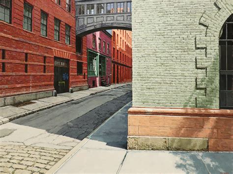 Richard Combes Sunday Morning Hyper Realist Street Corner