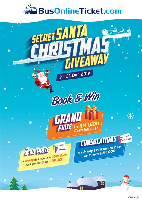 Expedia wants to save you money and time when securing your tickets to the malaysia, so you can spend when it comes to finding flights to malaysia that match your price range and itinerary, look no further than our options right here. Book Bus Ticket | Santa Christmas Giveaway 2019 ...