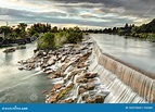 The Waterfall that the City of Idaho Falls, Idaho is Named after Stock ...