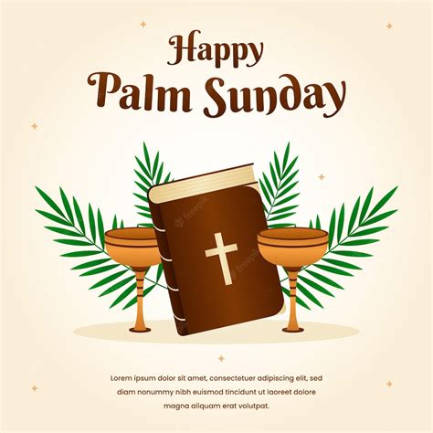 Premium Vector Flat Palm Sunday Illustration