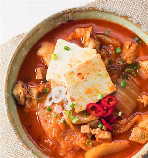 The fermented kimchi vegetables quickly provide deep flavor to the broth, so the soup can be produced in little more than half an hour. korean pork stew - kimchi jjigae - glebe kitchen