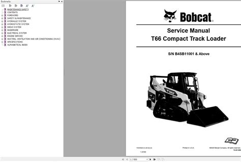 Bobcat Compact Track Loader T Service Manual Auto Repair