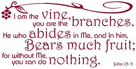 John 155 I Am The Vine You Are The Branchesheâ ¦ Vinyl Decal Sticker Quote Small Purple