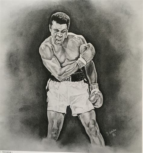 Muhammad Ali Print From My Charoal Drawing Etsy