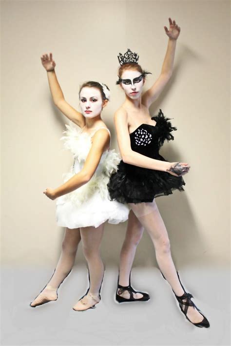 Homemade Black Swan And White Swan Costumes