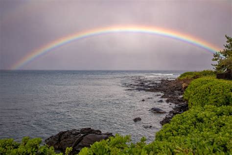 Rainbow Over Seashore Landscape Stock Photos Pictures And Royalty Free