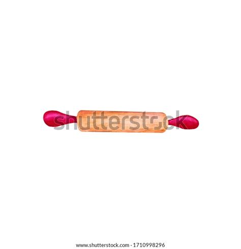 Watercolor Rolling Pin Isolated On White Stock Illustration Shutterstock