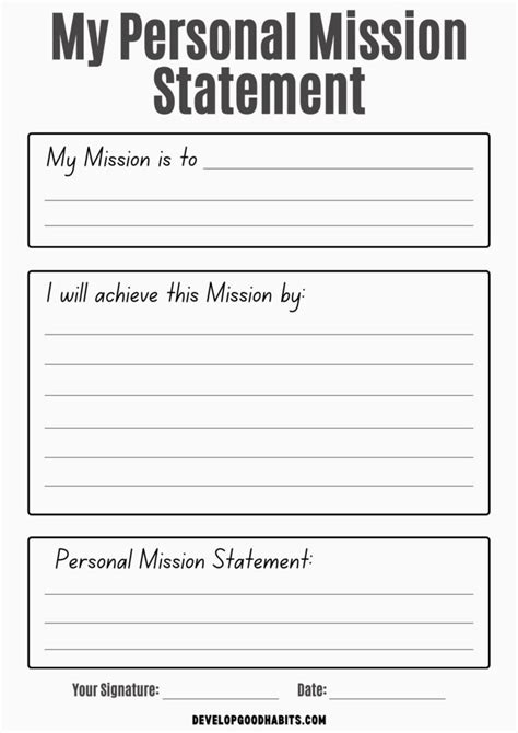 9 Personal Mission Statement Templates And Worksheets For 2024