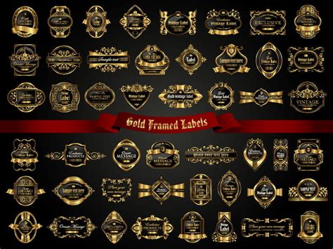 Classical Golden Labels Luxury Vector Eps Uidownload