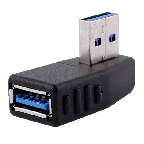 Right Angle Usb 30 Type A Male To Female Mf Adapter Connector Black