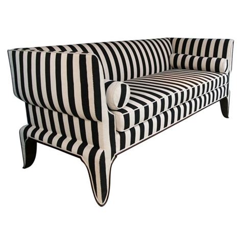 Canapé Black And White Interior Stylish Chairs Striped Sofa