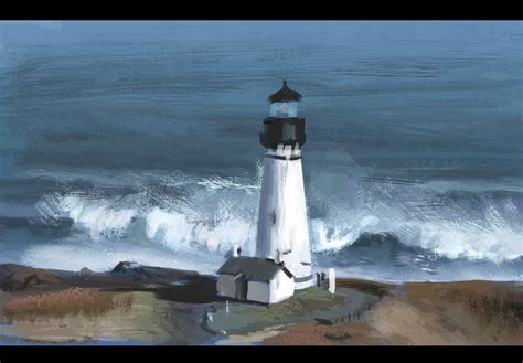 Dennis Van Kessel Lighthouse Stylized Color Studies
