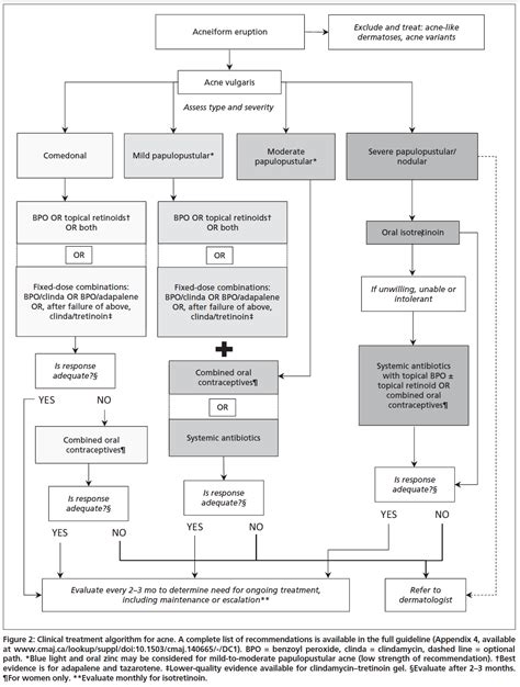 Management Of Acne Canadian Clinical Practice Guideline In Guidelines Acne Decision Tree