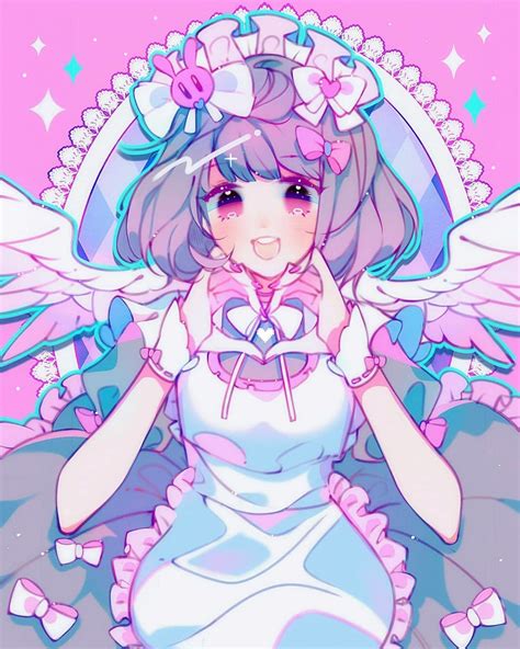 Collection by ivy • last updated 4 days ago. anime white cute girl pastel art aesthetic by _0111_/🍑alma ...
