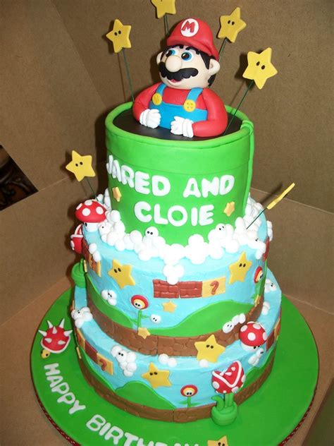 Either way, you'll have fun making it, and have a cake you'll be proud to show off at the birthday party of the year. Mario Brothers Cake - CakeCentral.com