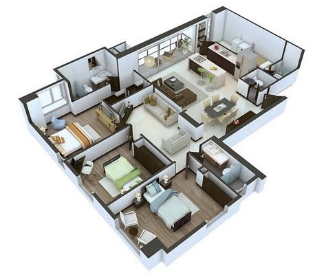 Awesome Sketch Plan For 3 Bedroom House New Home Plans Design