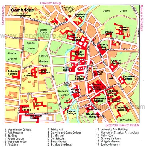 Cambridge Map Tourist Attractions Cambridge Stuff Cambridge Map