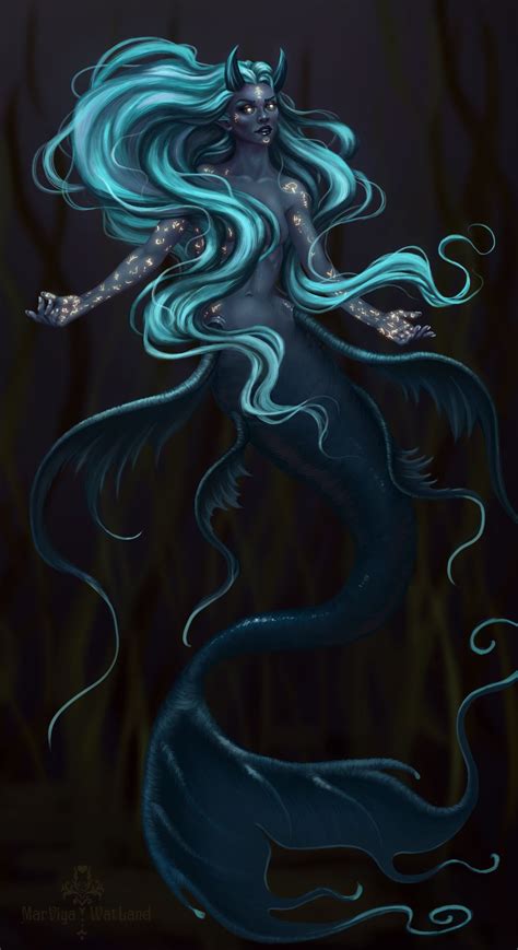 Dark Mermaid Necromancer Mermaid Artwork Dark Mermaid Mermaid Drawings