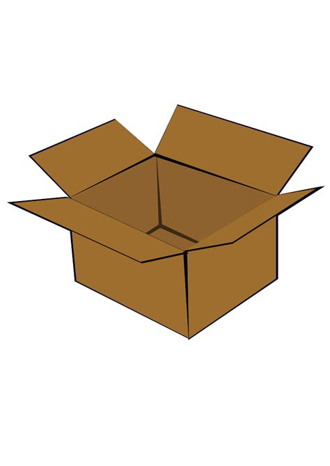 Cardboard Box Clip Art Vector Clip Art Online Royalty Free