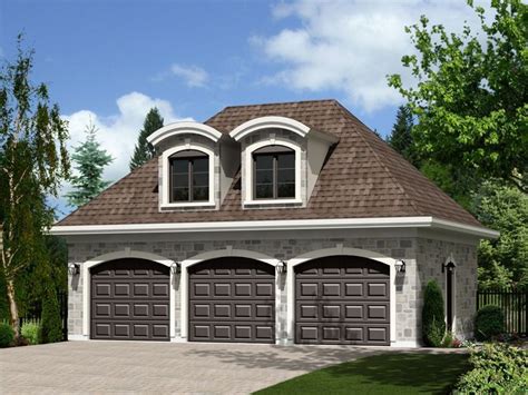 Carriage house 3 car log garage, carriage house log garage, log garage, log garage plan, log garage with daylight basement, log garage with living quarters. 072G-0031: Three-Car Garage Apartment Plan with European Details | Carriage house plans ...