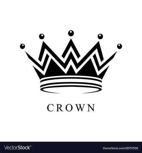 Crown Logo Abstract Design Template Royalty Free Vector