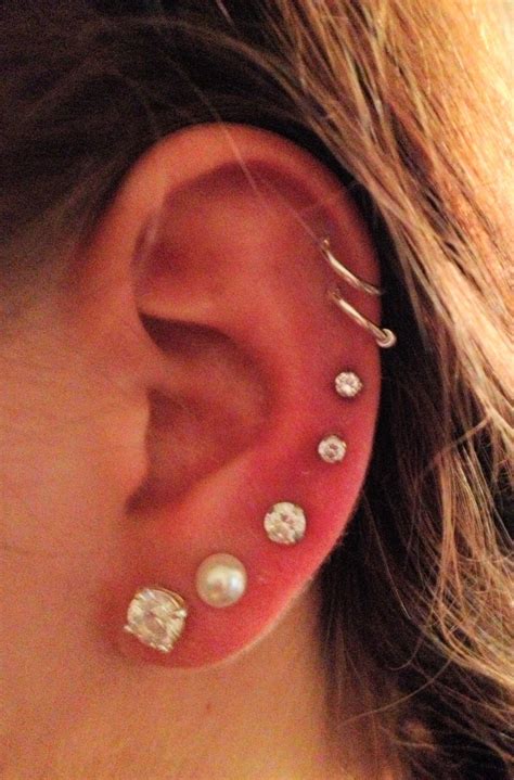 7 Ear Piercings Piercing Oreille Cartilage Ear Piercing Helix Auricle