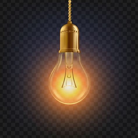 Light Bulb Vector Glowing Bright Light Bulb Icon Fluorescent Invention