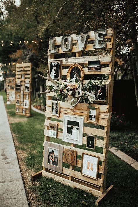 Wooden Pallet Collages Wedding Photo Display Ideas With Love Rustic