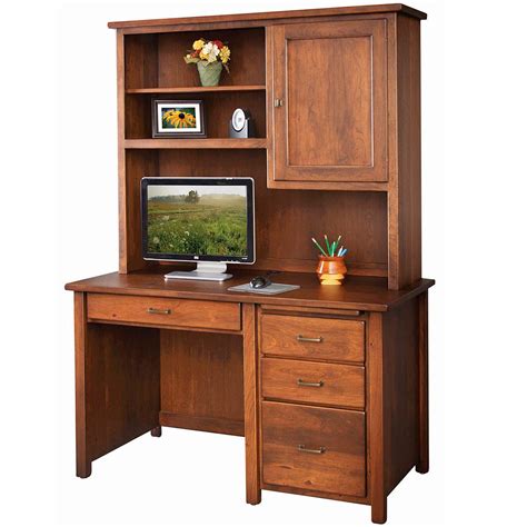 Computer Desk With Bookcase Hutch Land To Fpr