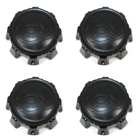 4x Ion Alloy Matte Black Wheel Center Caps 8 Lug 8x1651 179 C 202205
