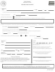 A georgia martital separation agreement covers issues such as visitation, child support payments frequently asked questions about georgia marital separation agreements. Form DOL-800 Download Printable PDF, Separation Notice ...