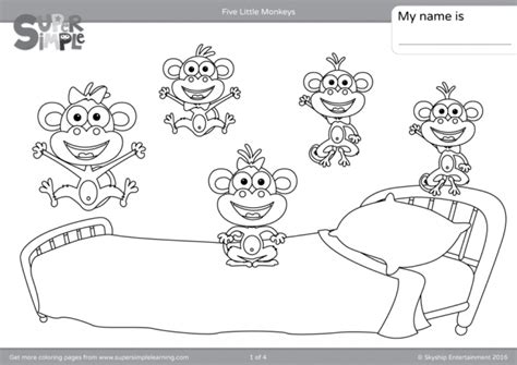 Five Little Monkeys Jumping On The Bed Worksheets 99worksheets