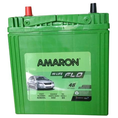 Amaron Flo 42b20l Car Battery Capacity 35ah Saffron Engineering Id