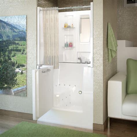 And of course, safety rails are a. Mesa 42" x 31" Air Jetted Walk-In Bathtub with Shower Top ...