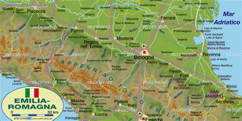 Karte Von Emilia Romagna Bundesland Provinz In Italien Welt Atlas De