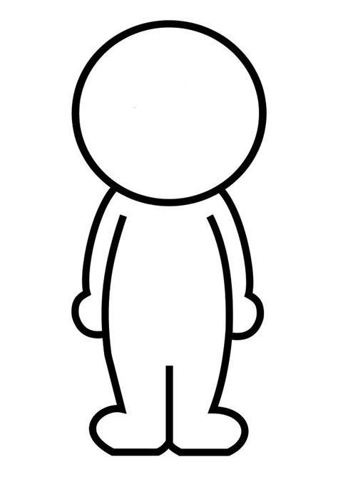 Outline Of Person Coloring Page Coloring Home